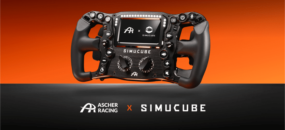 Ascher x Simucube sim racing wheel