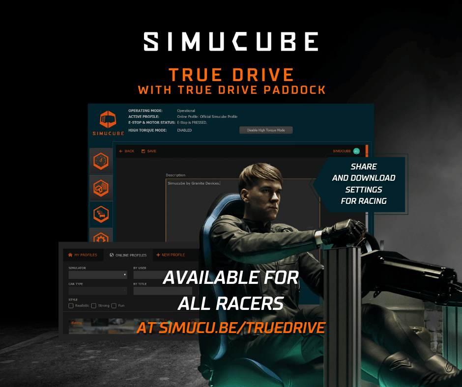 Simucube 2 True Drive with True Drive Paddock – access enabled for all Simucube 2 Racers!