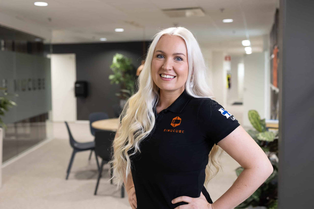 Maria-Teresa Lahti works as Simucube's Key Account Manager.