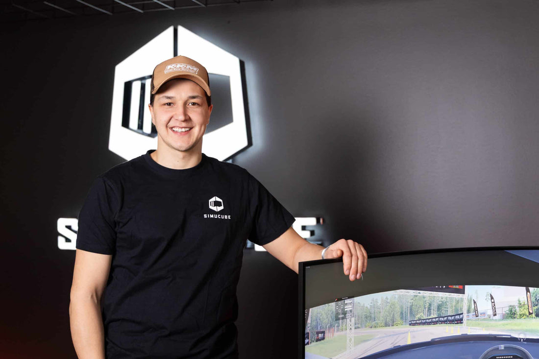 Mika Keski-Korpi at Simucube office